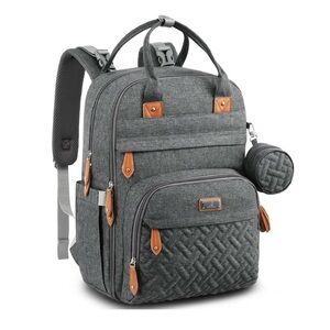 Like New BabbleRoo diaper bag, gray, baby bag, baby essentials travel tote